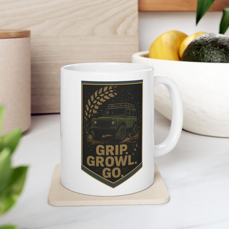 Grip Growl Go Coffee Mug, (11oz, 15oz)