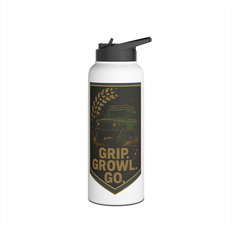 Grip Growl Go Stainless Steel Water Bottle 32oz.